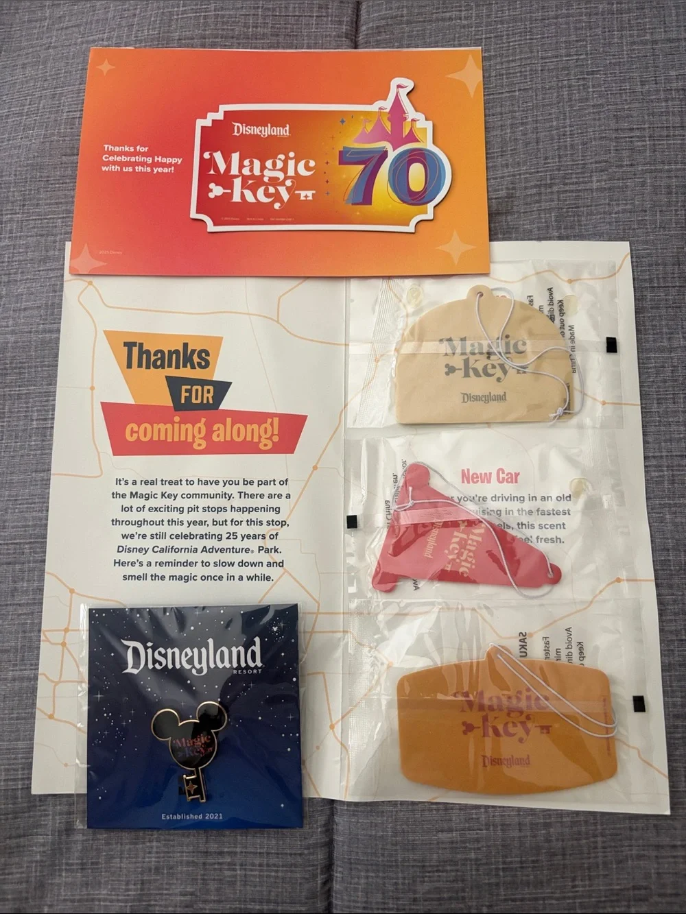 Disney Magic Key Air Freshener Set, Magnet and Pin
